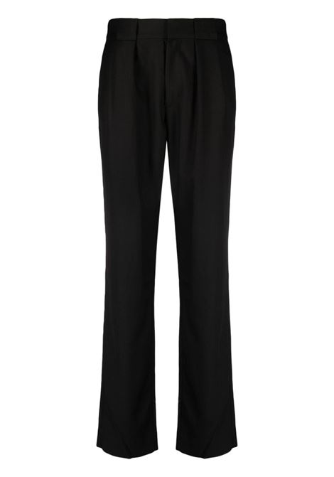 Pantaloni sartoriali con pieghe in nero - donna